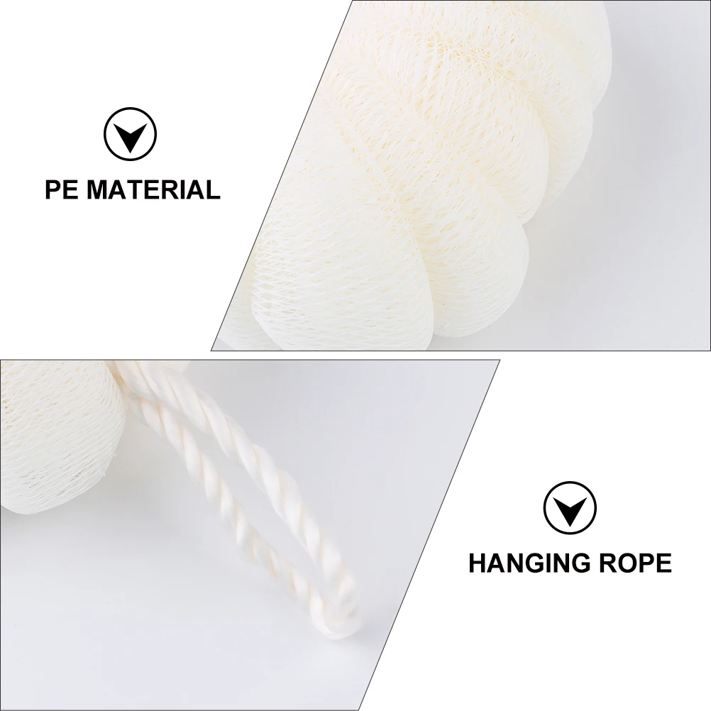 

2Pcs Practical Shower Ball Soft Bath Scrubber Pe Mesh Nets Body Exfoliating Sponge Loofahs Shower Bubble Maker