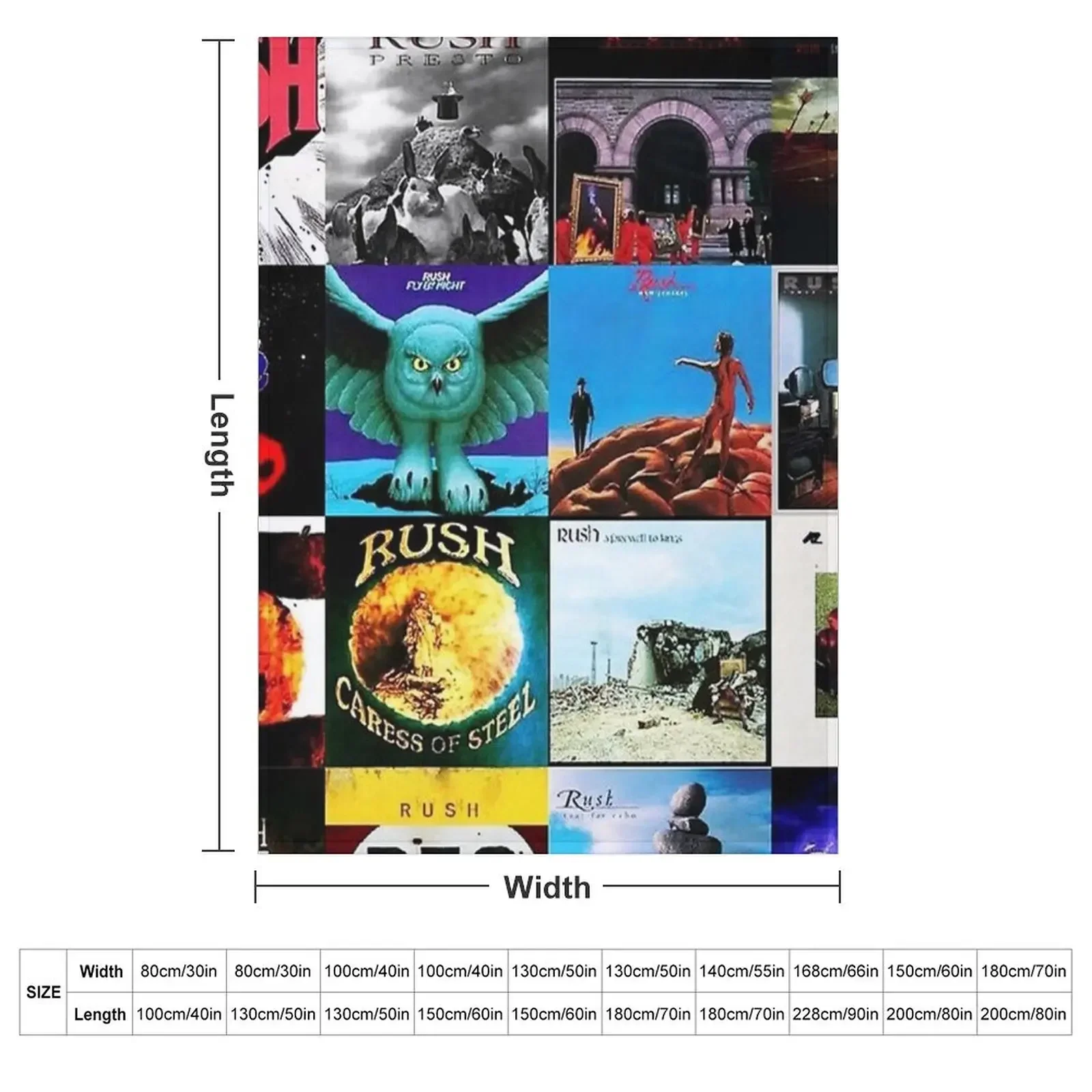 Completed All Album Cover RushBand || 001 Throw Blanket couch cozy soft plush fuzzy picnic outdoor blanket