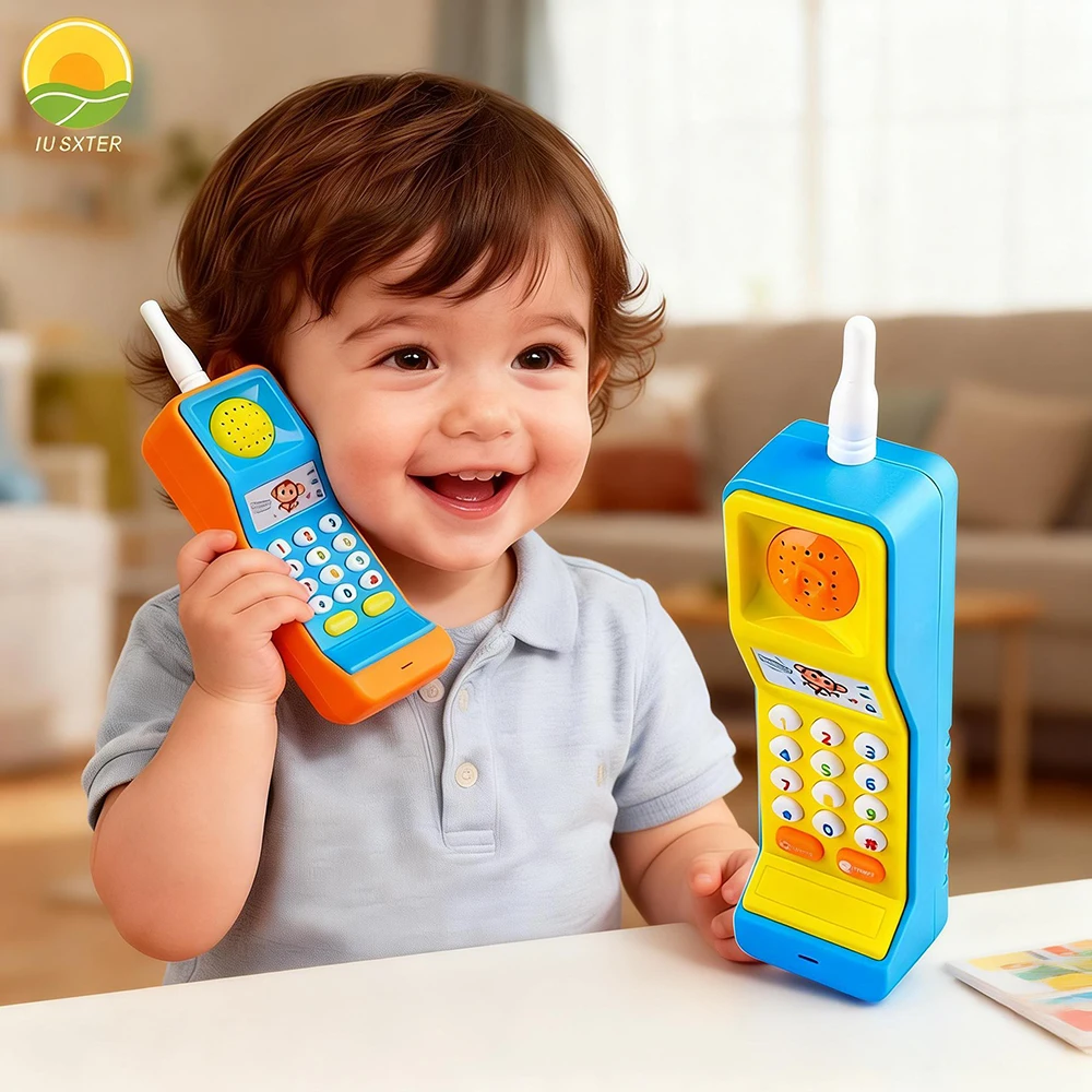 

Baby Phone Toys Children's Musical Electronic Mobile Phone With Sound Light Game Educational Kids 18 Months Brithday Gifts