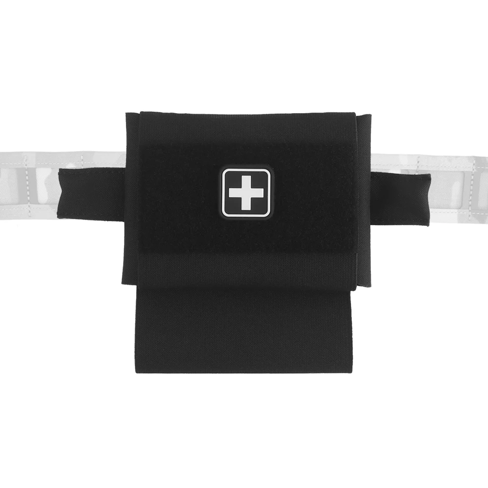 Outdoor Small Medical First Aid Kit Laser cut molle fixing strips, suitable for all types of waistbands and undershirts.