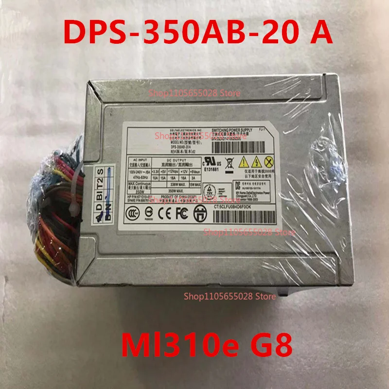 For New Original PSU Proliant Ml310e G8 V2 350W Power Supply DPS-350AB-20 A 671310-001 686761-001 DPS-350AB-20A