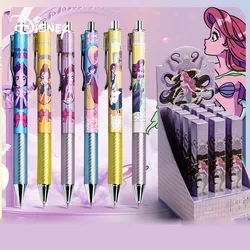 12pcs/lot Kawaii Disney Princess Press Gel Pen Cute 0.5mm Black Ink Signature Pens Promotional Gift Office School Supplies