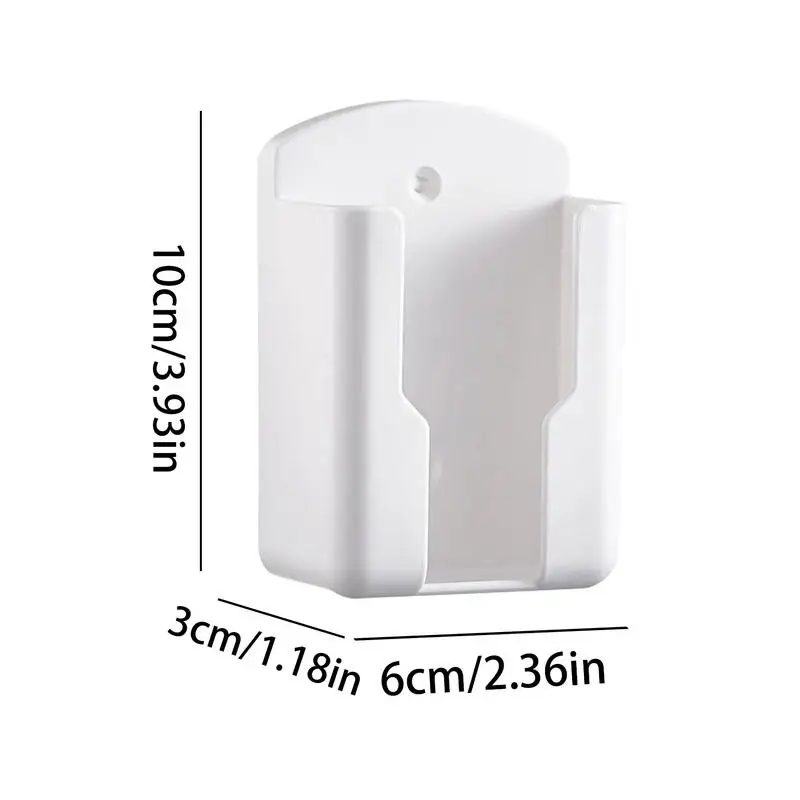 Wall Shelf Bathroom Shelf Universal White Air Conditioner Remote Control Holder Wall Mounted Punch-Socket Holder