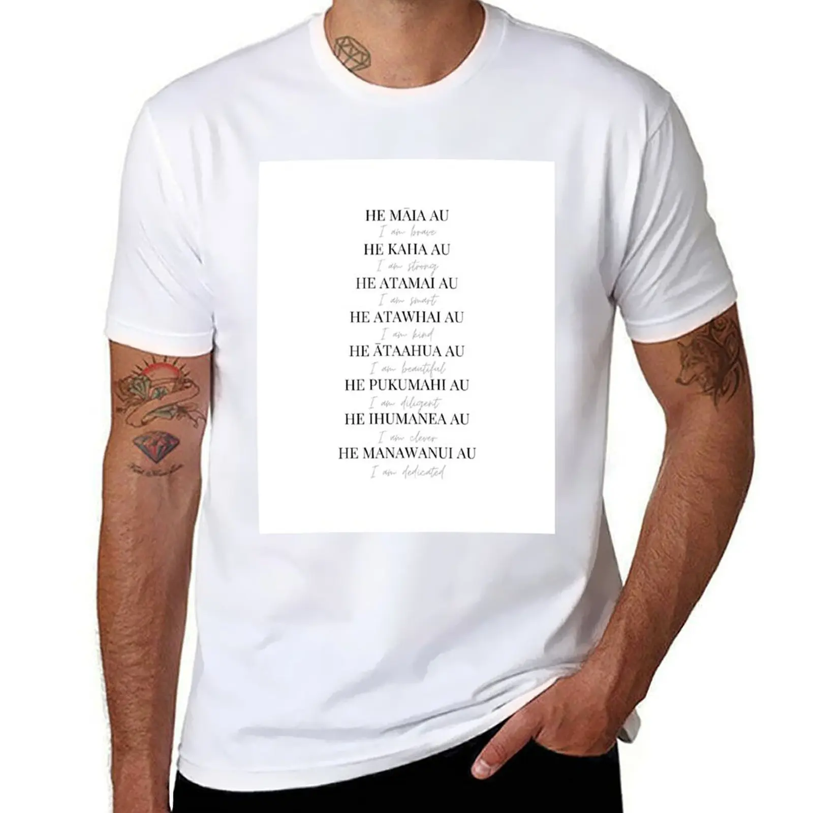 

Maori Language Affirmations Bilingual Wall Art Print New Zealand Aotearoa Kiwiana Te Reo Māori T-Shirt