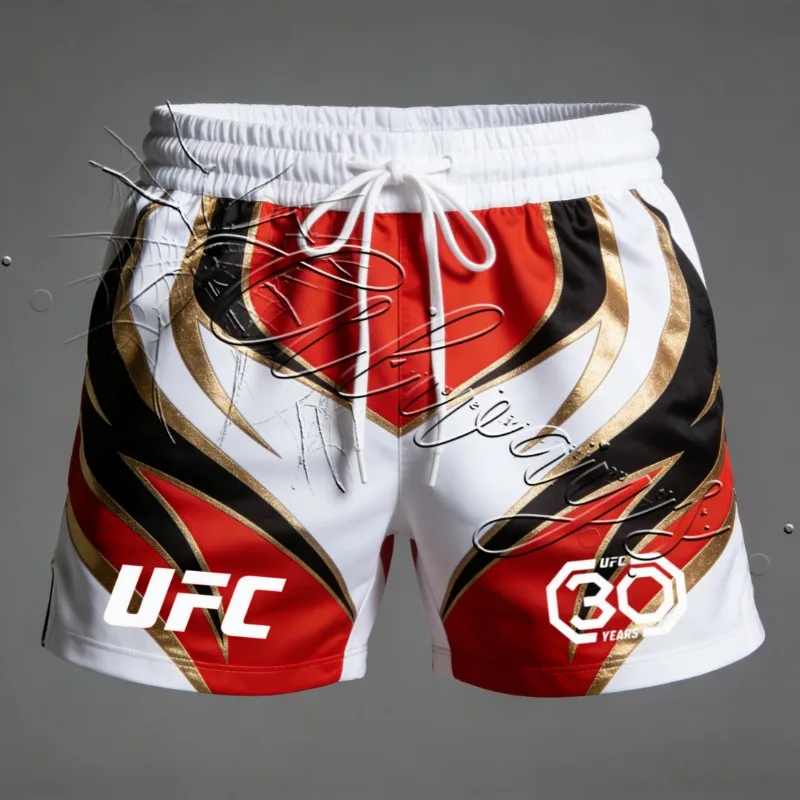 

Лето 2026, новые быстросохнущие дышащие сетчатые шорты UFC MMA для энтузиастов, мужские боксерские шорты для боевых борьбы Sanda