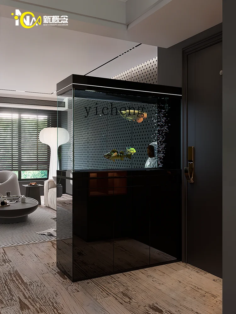 

XL fish tank living room large glass tank ecological bottom filter ancient method intelligent integrated aquarium with cabinet