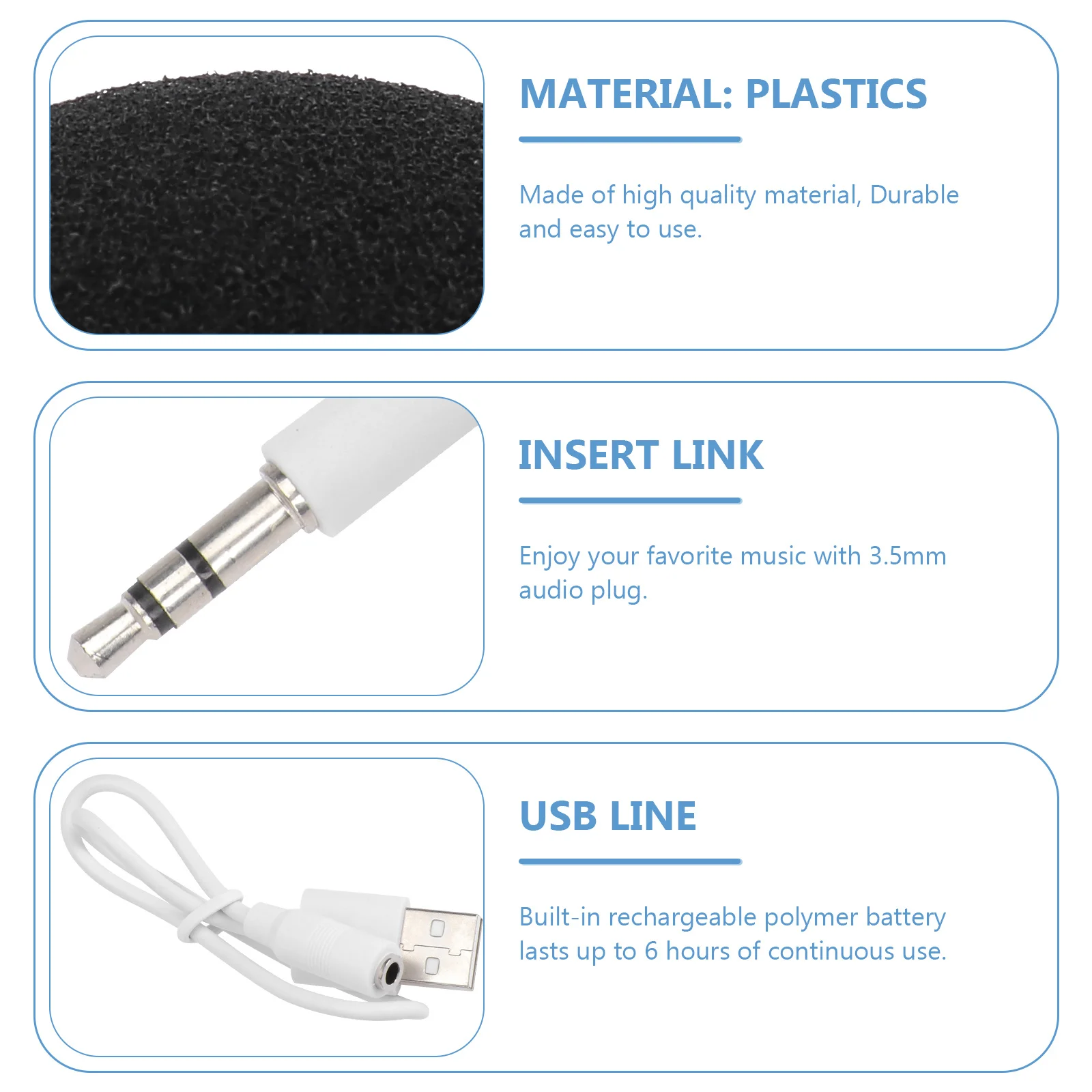 

Mini Blue Sponge Balloon Style Portable Mini Speaker Player Ultra-Portable 3W Operated Music Player Compatible 3.5mm