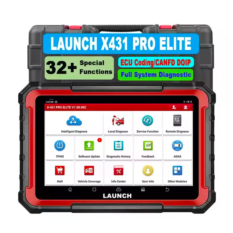 

For X431 PRO Elite Automotive OBD2 Diagnostic Scanner Full System 31 Reset Service CANFD DOIP OBDII Fuel Injector Cleaner