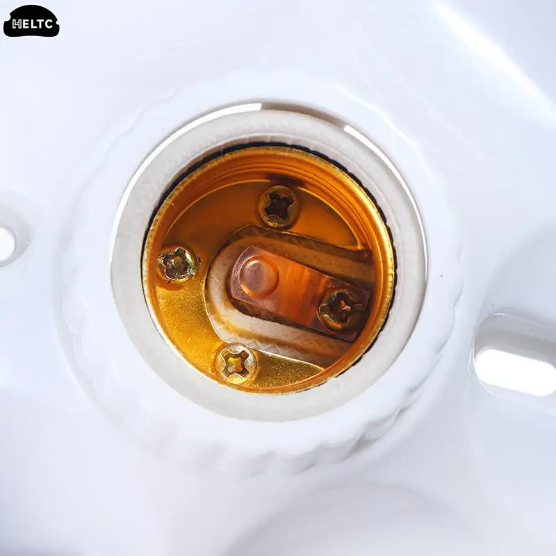 Round E27 LED Light Bulb Holder Round Square Fitting Socket with US Plug Switch E27 Base Hanging Lamp Socket 6A 220V-250V