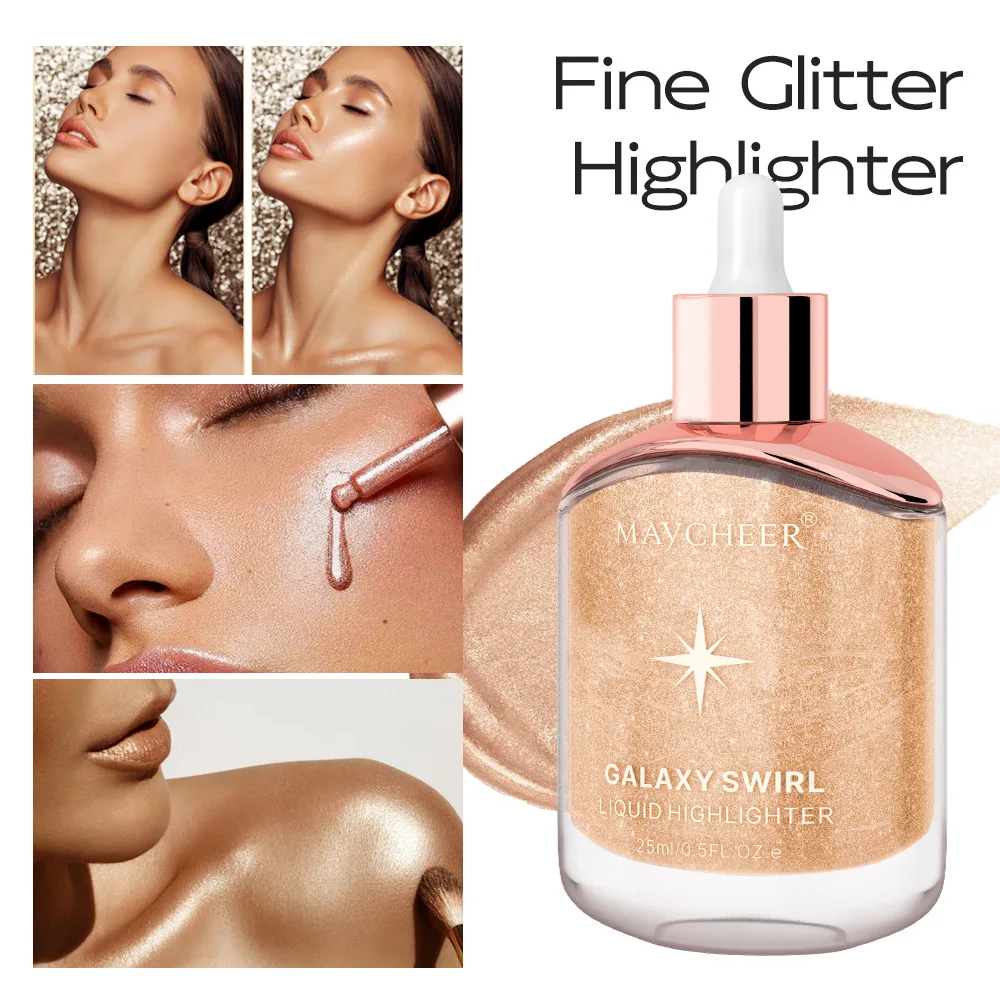 هايلايتر سائل جالاكسي، تفتيح وتحيط، مقاوم للماء يدوم طويلاً، مقاوم للعرق، كريم هايلايتر للوجه #1
