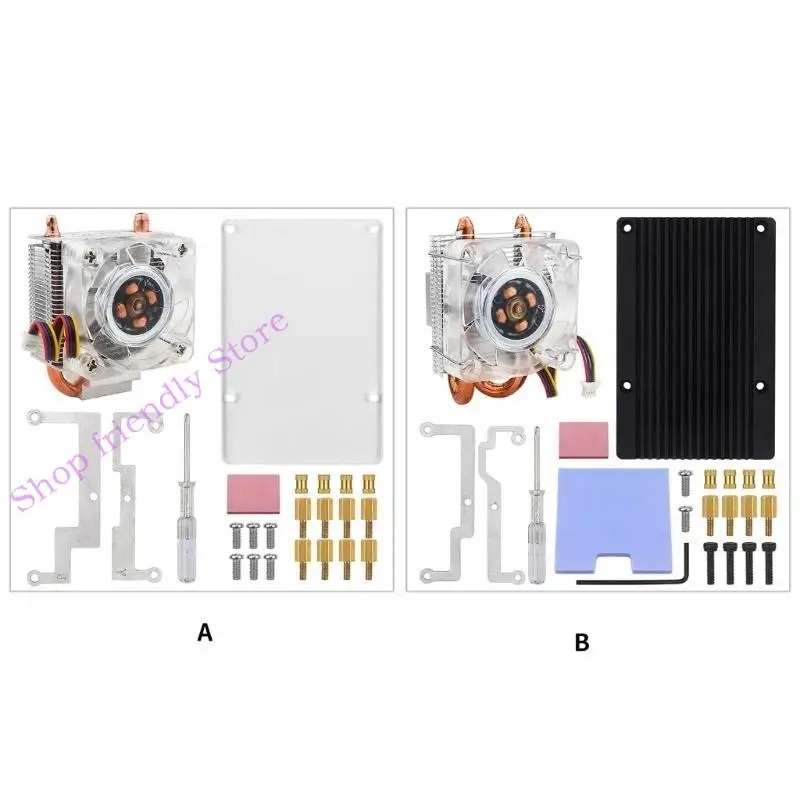 594a kipas pendingin aluminium yang efisien untuk papan 5b 5b kipas pendingin warna -warni instalasi mudah vertikal/horizontal
