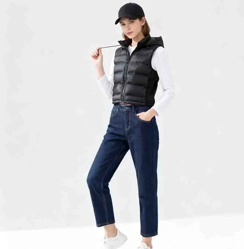 Coletes coletes grossos das mulheres topos para mulher primavera anti-rugas algodão sob medida contorno estilo preppy deslocamento diário respirável