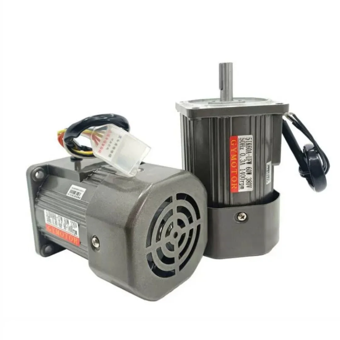 AC 110V 220V 380V 60W  Shaft 11mm Single/Three-Phase Fixed/Variable Speed 1400rpm High Speed Constant/Adjustable AC Motor