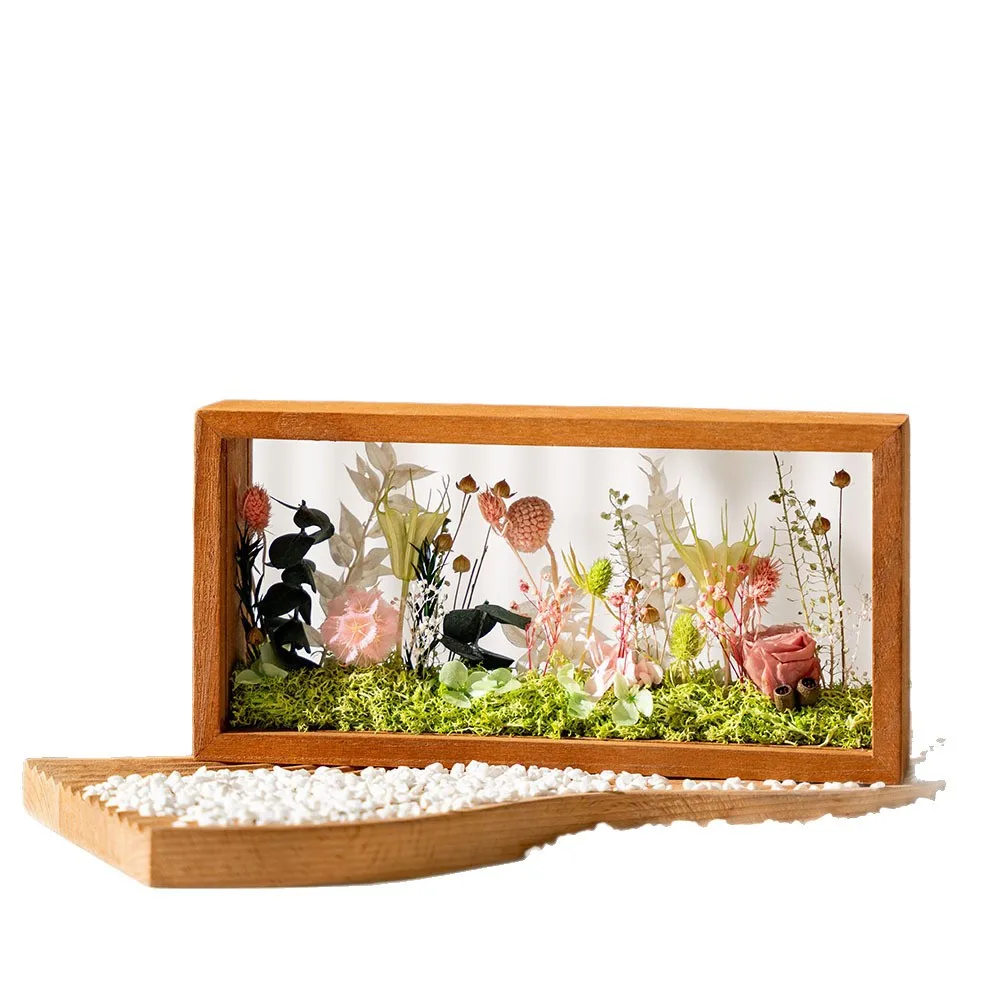 Kids DIY Preserved Flower Craft Kit With Photo Frame & Tools Educational Creative Ornament Birthday Gift