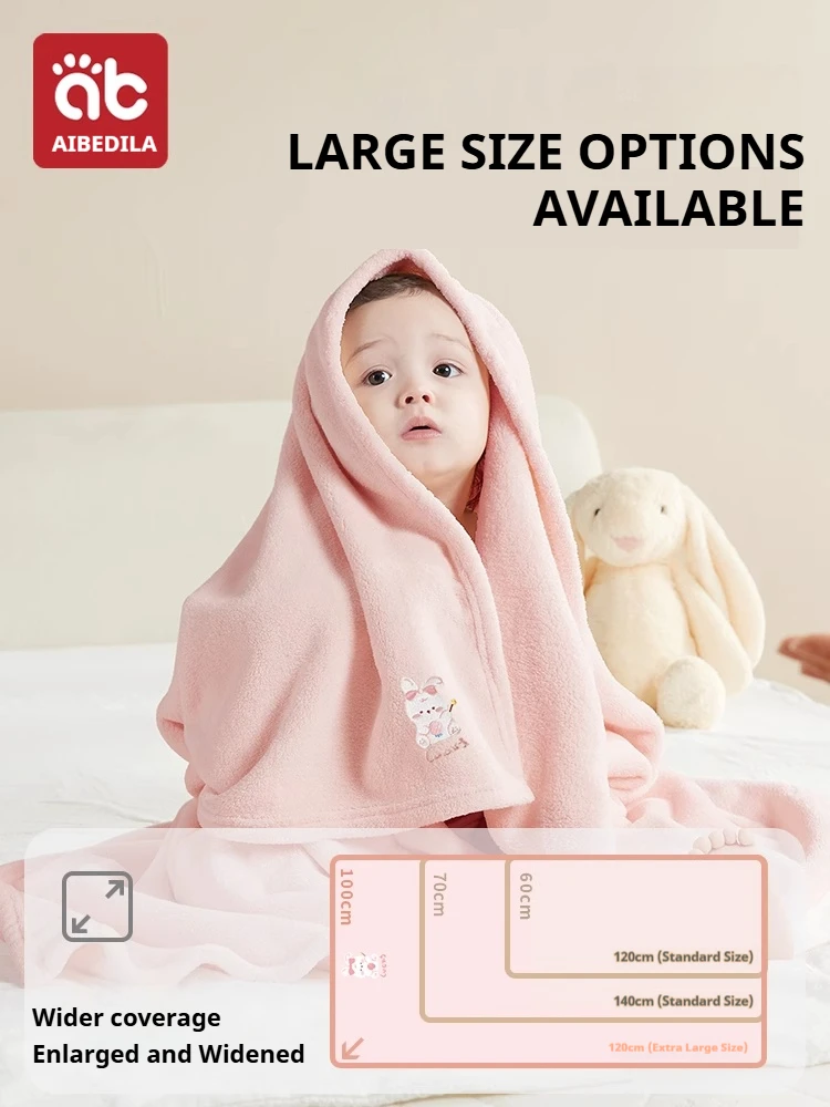 AIBEDILA халат для малышей, детское коралловое бархатное банное полотенце с вышивкой, мягкие, приятные для кожи впитывающие полотенца, детское купание