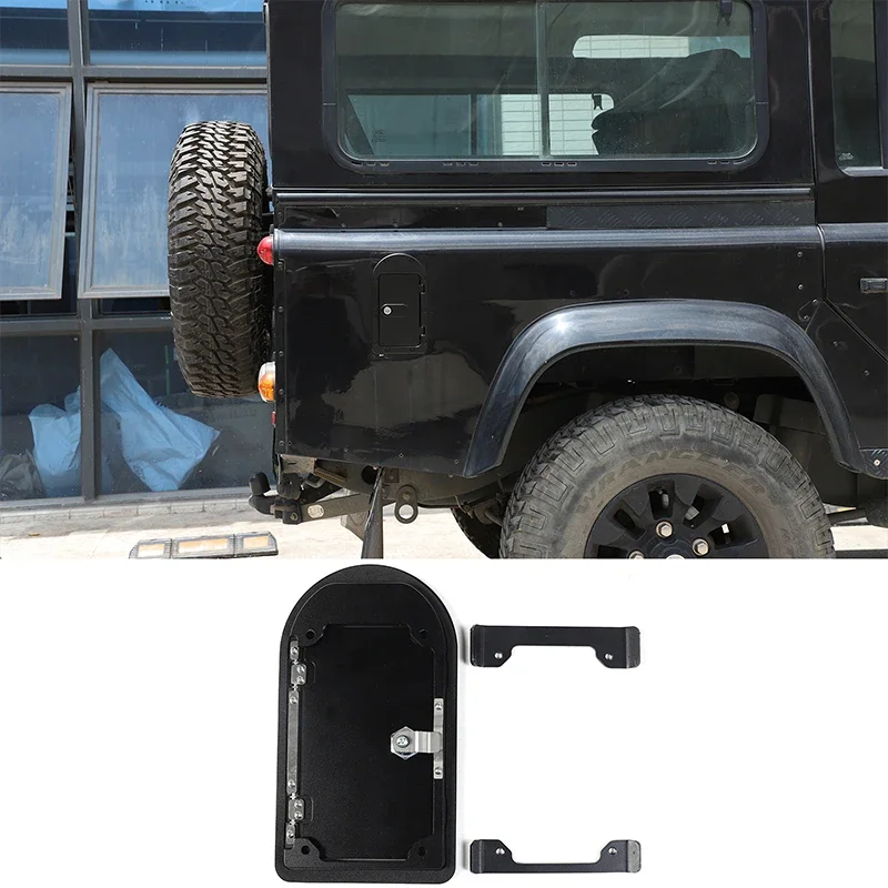 

For Land Rover Defender 90 110 130 2004-2018 Aluminium Alloy Black With Key Car Gas Cap Anti-theft Lock Cover Car Accessories