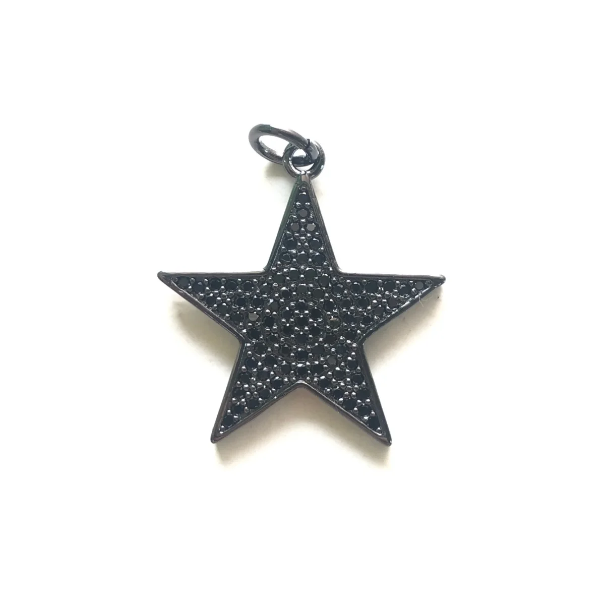 5pcs Zirconia Paved Star Charm for Women Bracelet Necklace Making Gold-Plated Pendant Handmade Craft Jewelry Accessory Wholesale