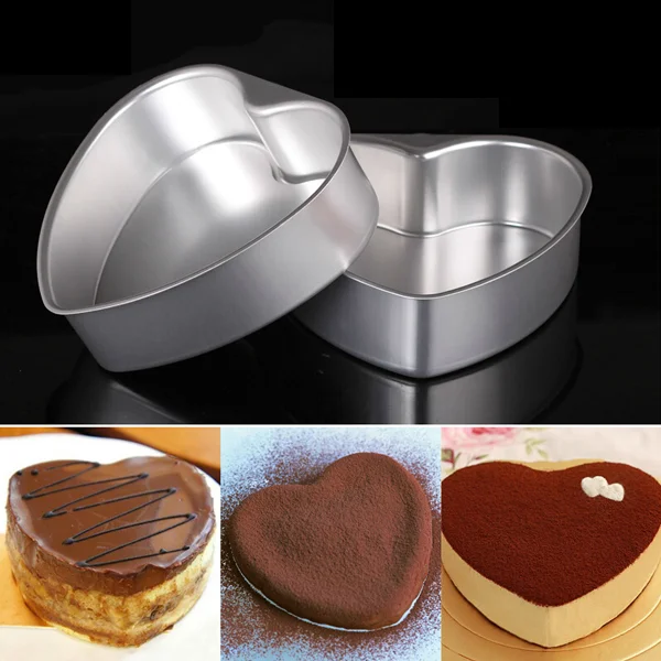 6-inch High-quality Thickened Heart-shaped Live Bottom Cake Mold Pan Anodized Aluminum Removable Bread Loaf