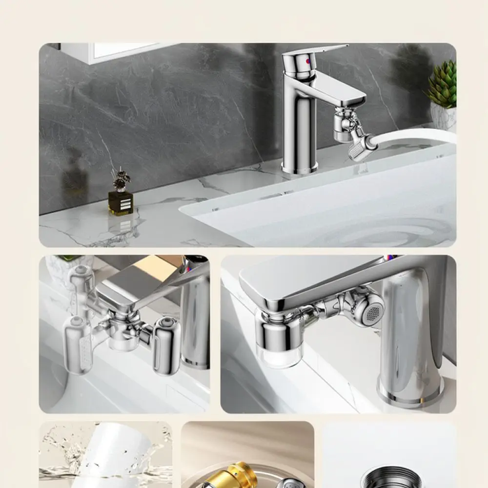 Adjustable Faucet Aerator 4 Settings Robotic Arm Sink Sprayer Universal Extender Water Saving Filter For Kitchen Basin