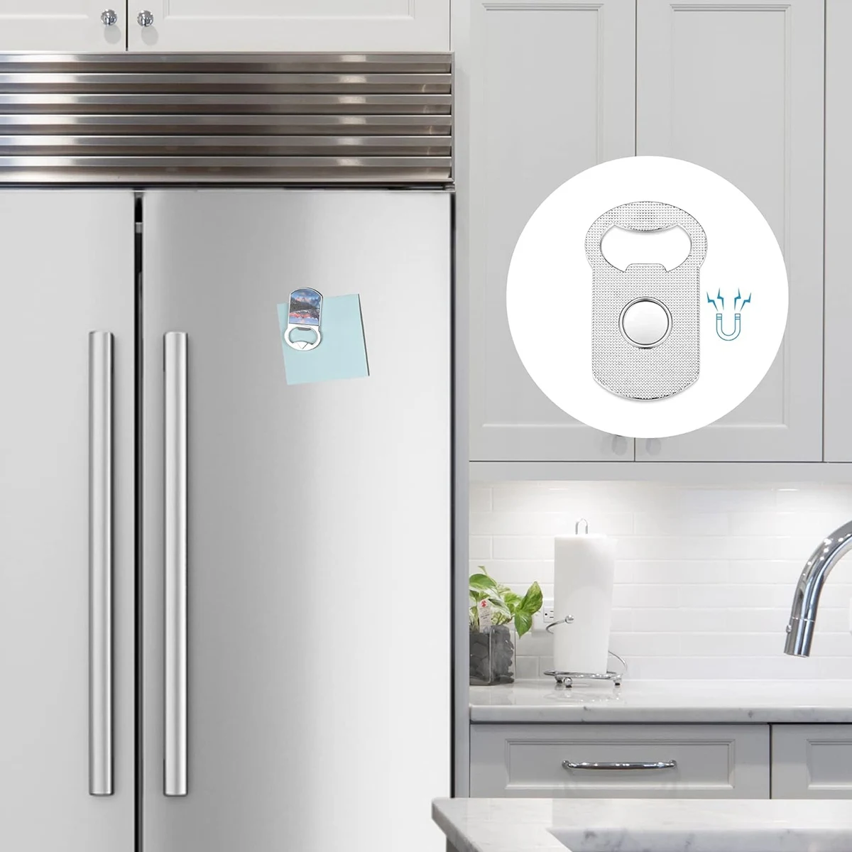 

J1UL1N Thermal Transfer Beer Bottle Opener Refrigerator Magnet For Party Favors Wedding 5Pcs