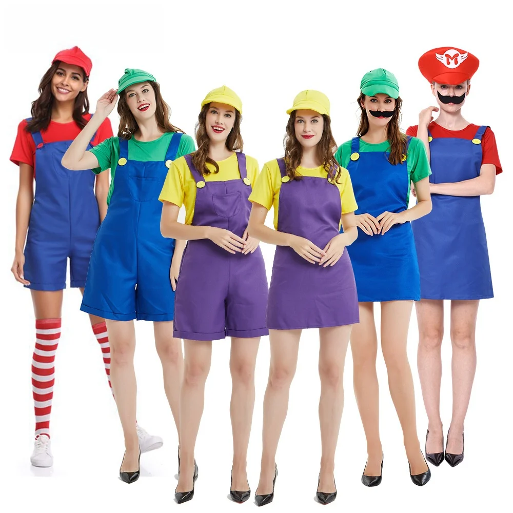 大人用ハロウィンパーティーコスプレマリオロールプレイング漫画ゲームユニフォームルイコスチュームパーティー用品ポリエステル繊維00%