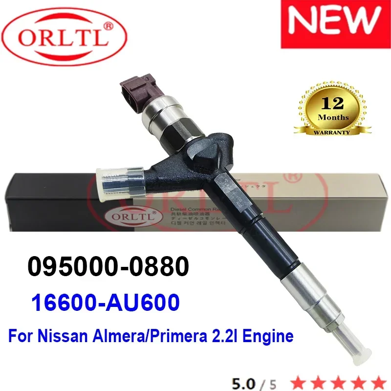 NEW 095000-0880 16600-AU600 0950000880 095000 0880 For Nissan Almera/Primera 2.2l Engine Genuine Fuel Injector