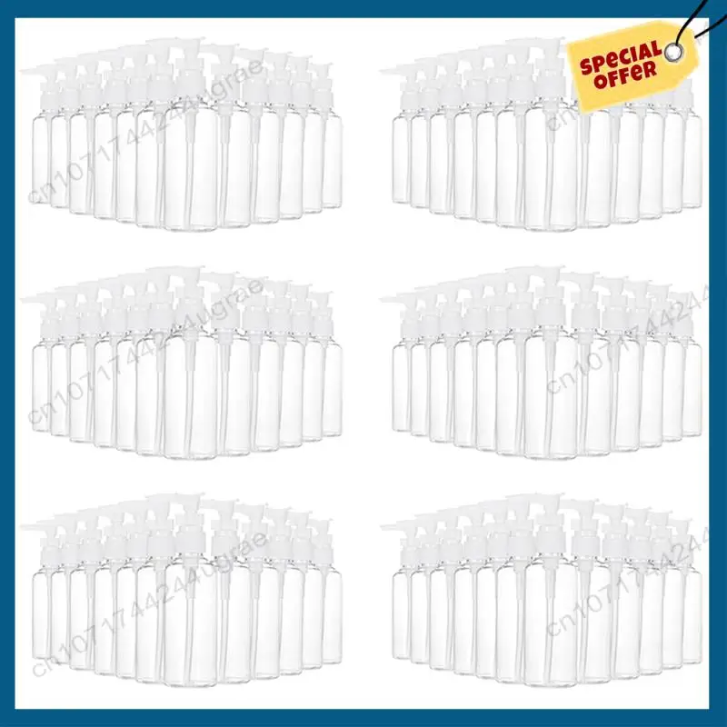 

-A15I 72 Pack 3.4Oz/100Ml Transparent Travel Bottles Pump Bottle Lotion Dispenser Bottle For Water, Massage Oil, Shampoo
