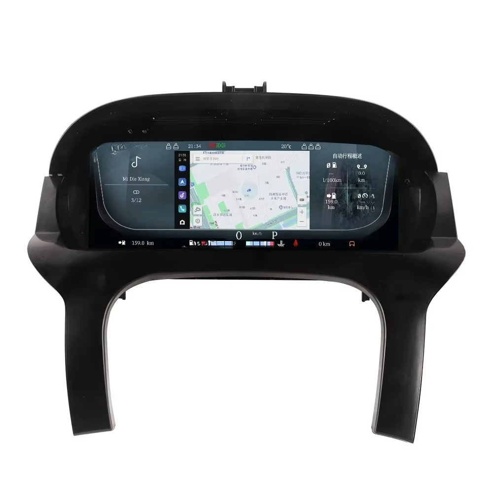 Navihua 12.3'' LCD Car Dashboard Auto Speedometer Digital Cluster Interior Kit Auto Virtual for Range Rover Evoque 2014-2019
