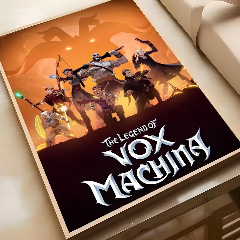ملصق كارتوني رائع T-The Legend of Vox Machina-MT لوحة ذاتية اللصق مع مطبوعات هدية تزيين غرفة النوم المنزلية وغرفة المعيشة