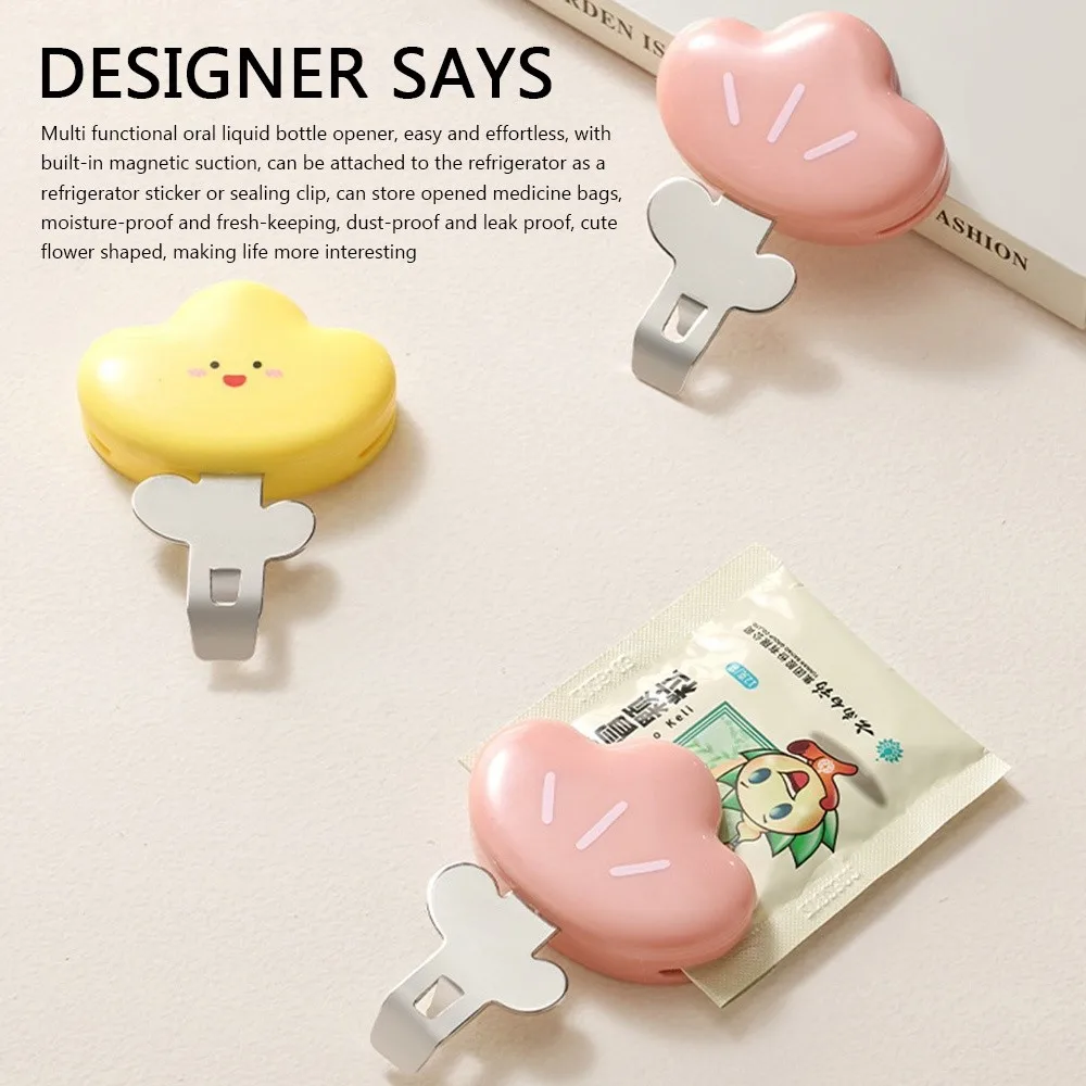 

New Magnetic Magnetic Bottle Opener Portable Multifunctional Sealing Clip 2 in 1 Beverage Bottle Opener Refrigerator