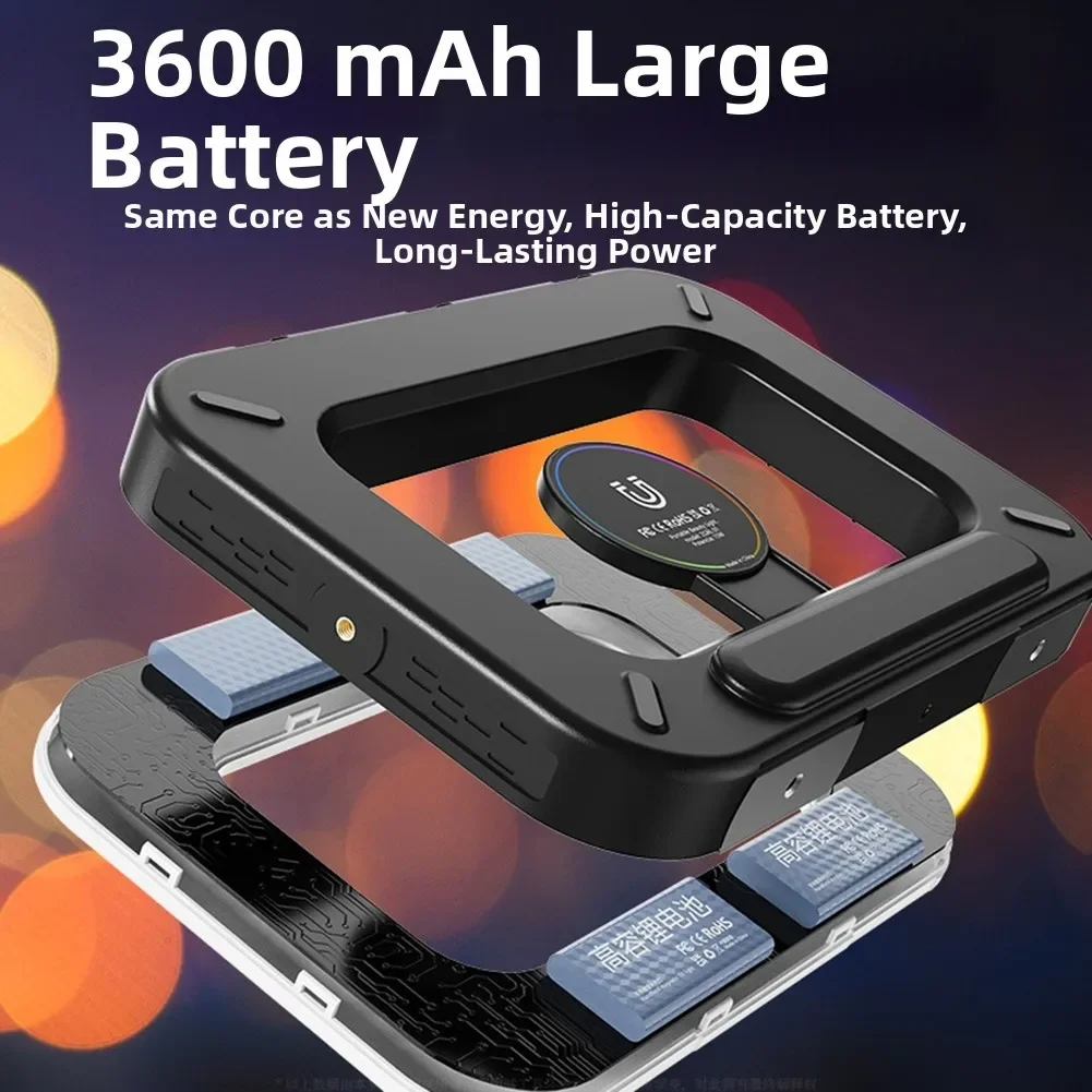 Handheld Magnetic Fill Light Portable 3600mAh Rechargeable LED Selfie Ring Fill Light For Live Streaming Photography Accessories