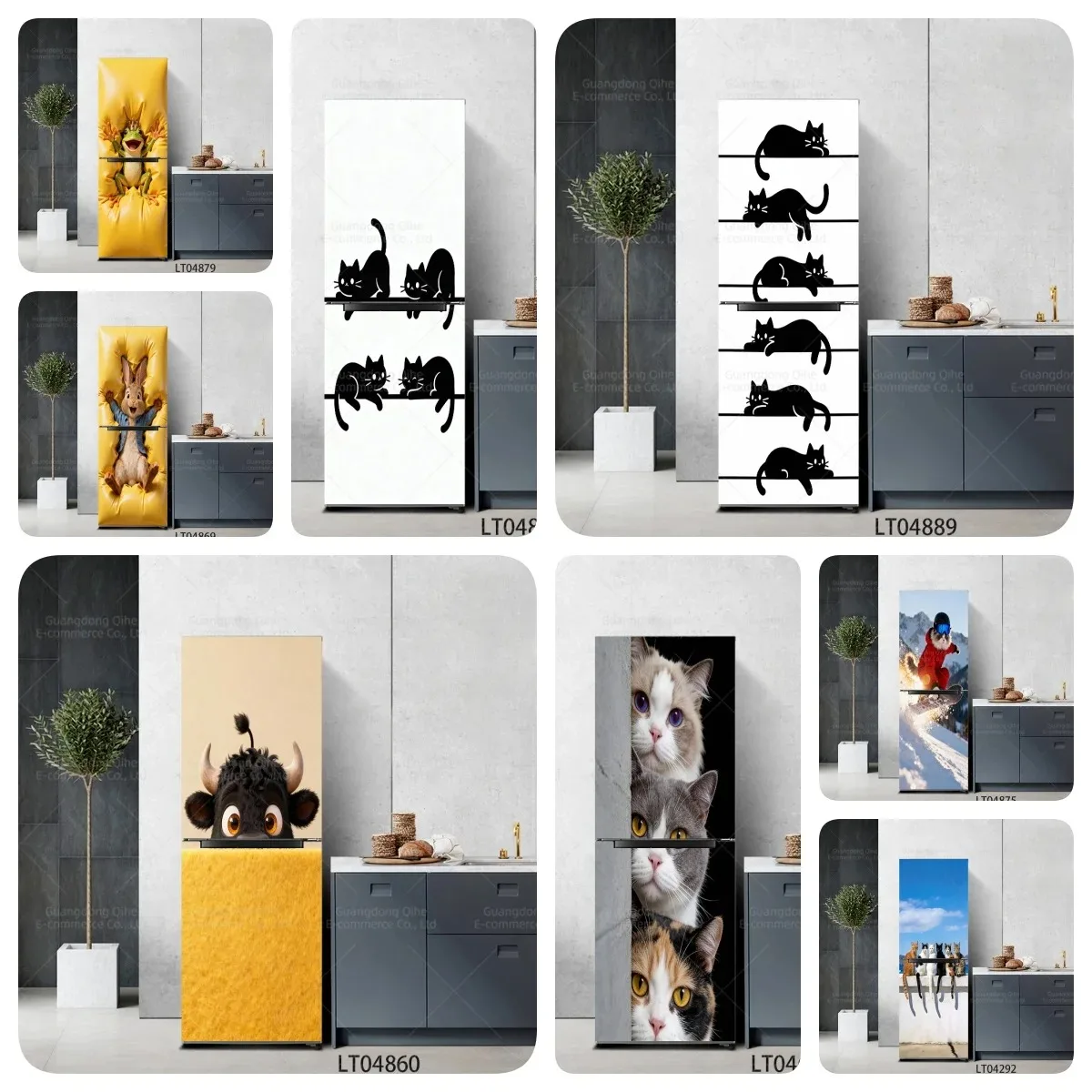

Retro Beer Poster Refrigerator Sticker Wallpaper Kitchen Waterproof Telephone Booth Design Fridge Door Vinyl Wrap Mural Decals