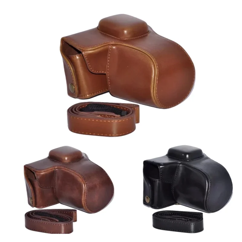 

EPL3 EPM1 PU Leather Camera Case Bag For Olympus PEN E-PL3 E-PM1 14-42mm Lens Case Cover with shoulder strap