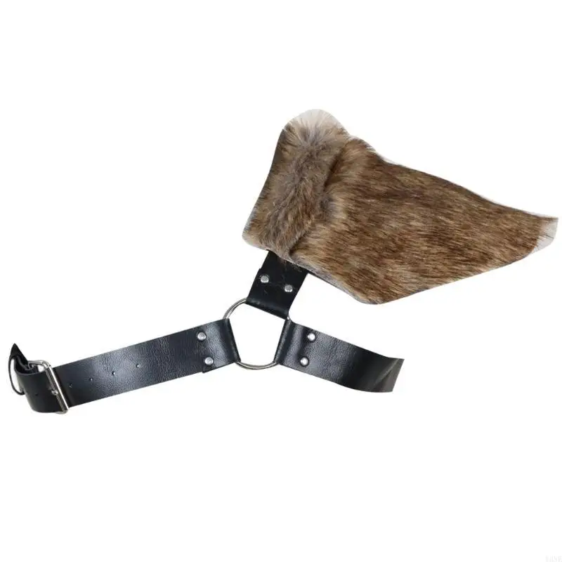 Y3ne harige lederen schouderbeschermingsbescherming Medieval schouderbescherming verstelbare borstharnas voor mannen volwassen