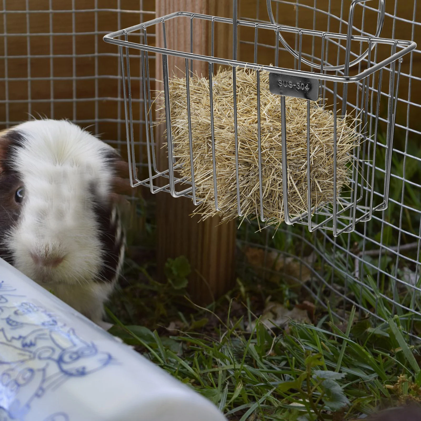 Hay Feeder Guinea Pig Bunny Feeders Holder for Pigs Rabbit Supply Stainless Steel