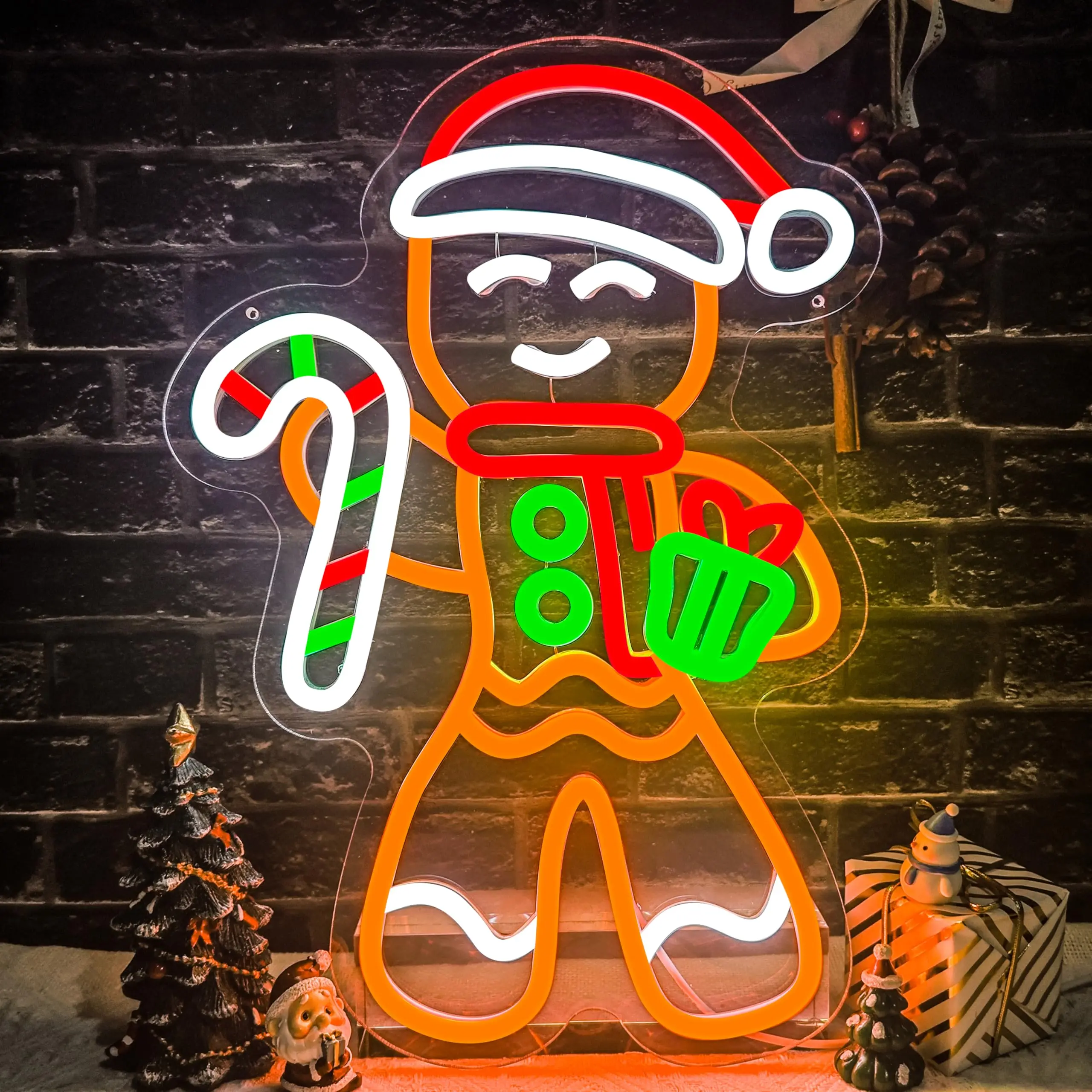 ジンジャーブレッドマン-ネオンサイン-調光可能-クリスマス-led-壁飾り-寝室-リビングルーム-ホームパーティー-クリスマスデコレーション-ギフト