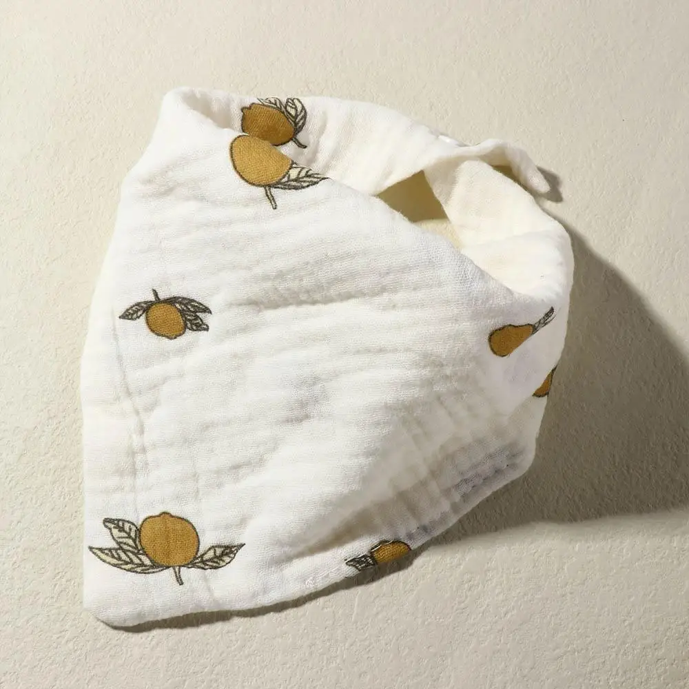 

Baby Accessory Printing Baby Muslin Bibs Cotton Snap Button Saliva Towel Soft Solid Color Burp Cloths Newbron