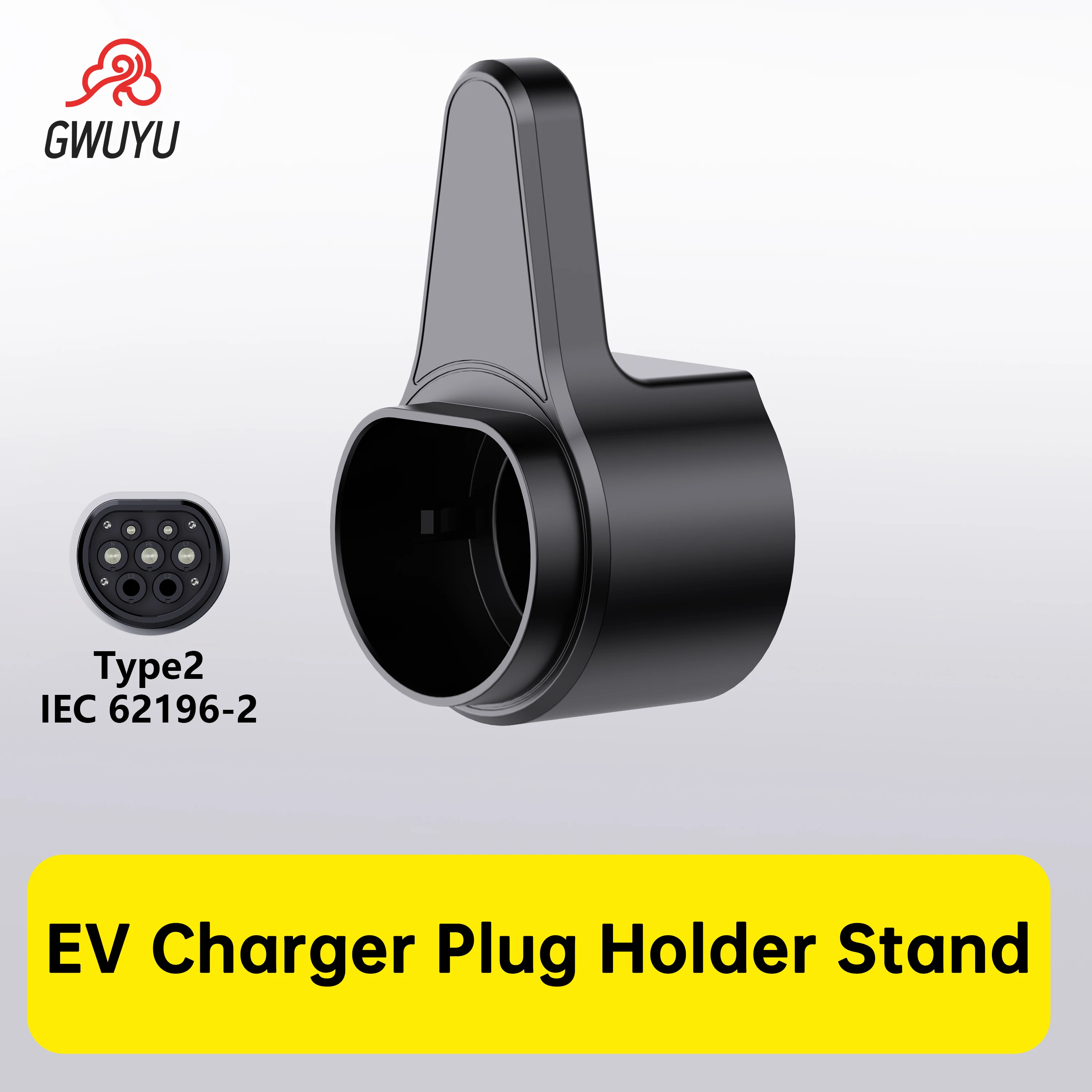 EV Charger Gun Holster Dock For Electric Vehicle Type 2 Plug charging gun Extra Protection Leading for Wallbox