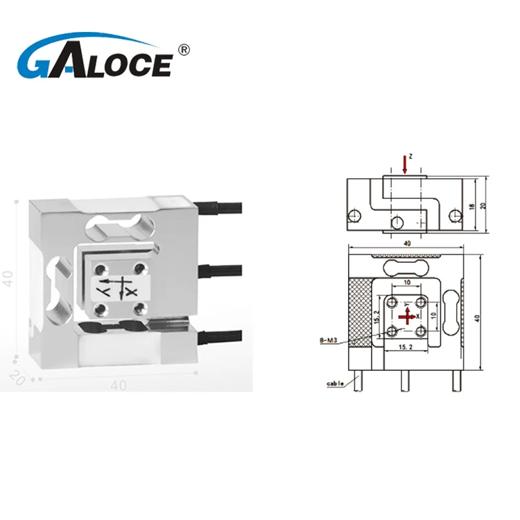 GPB160 Latest model Multidirection Force Measuring 3 Axis Force Load Cell Sensor 50N