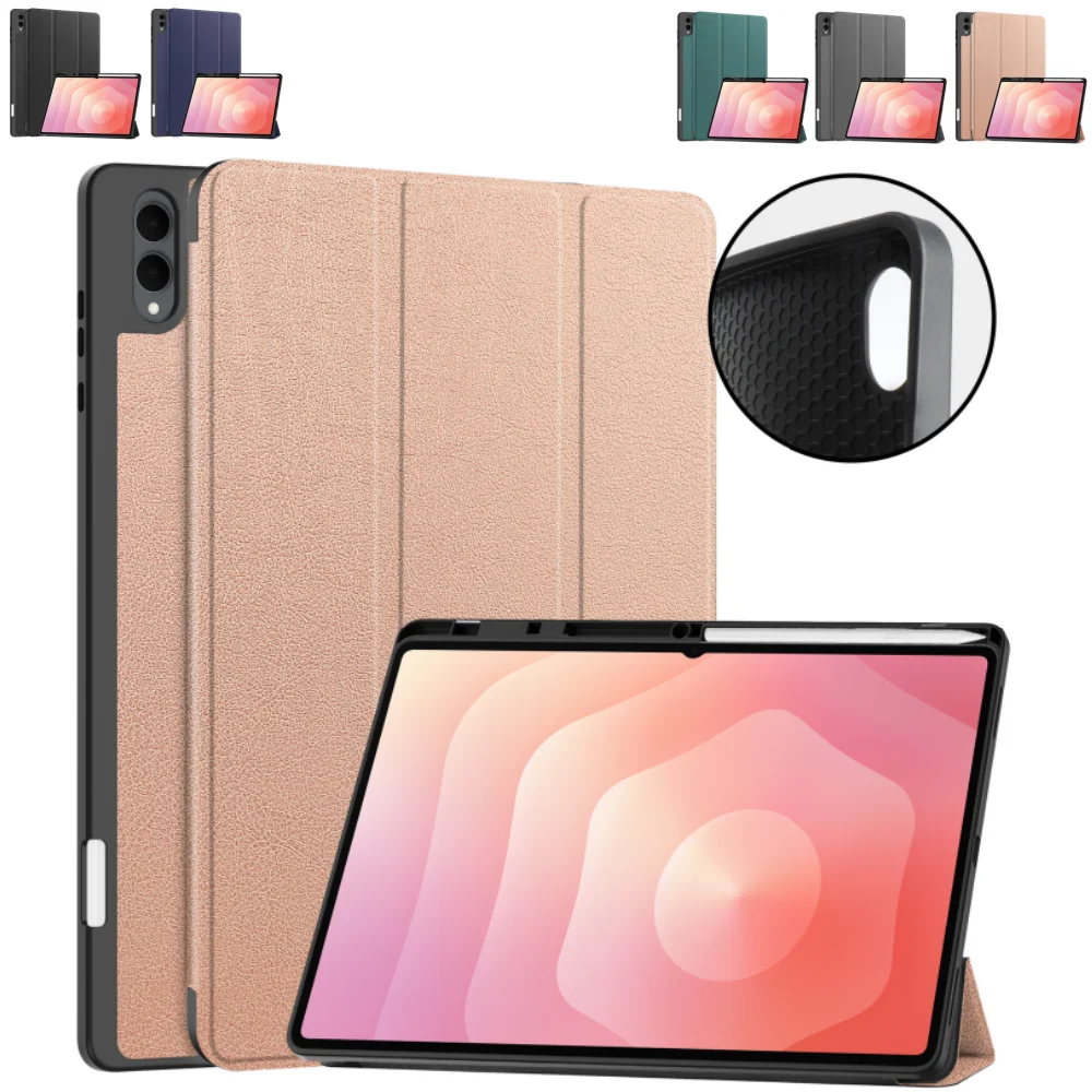 

Case for Samsung Galaxy Tab S11 Ultra 14.6 inch 2025 SM‑X930 SM‑X936 14.6" TPU Leather Triple Fold Magnetic Cover with Pen Slot