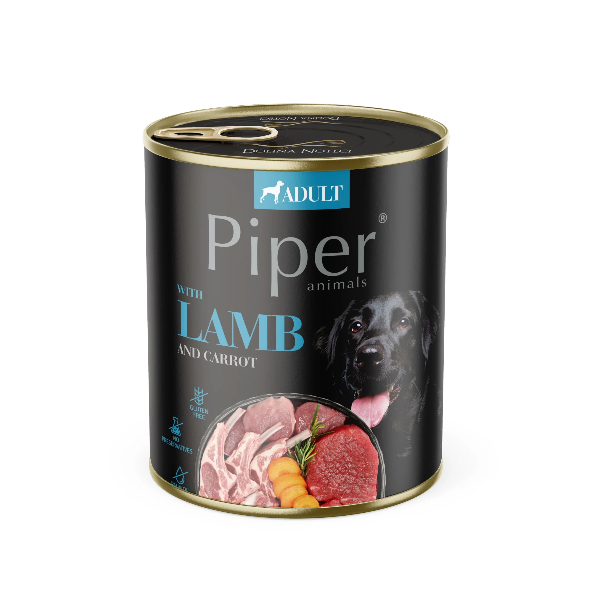 PIPER honden natvoer met wortel en bruine rijst lamsvlees 800g