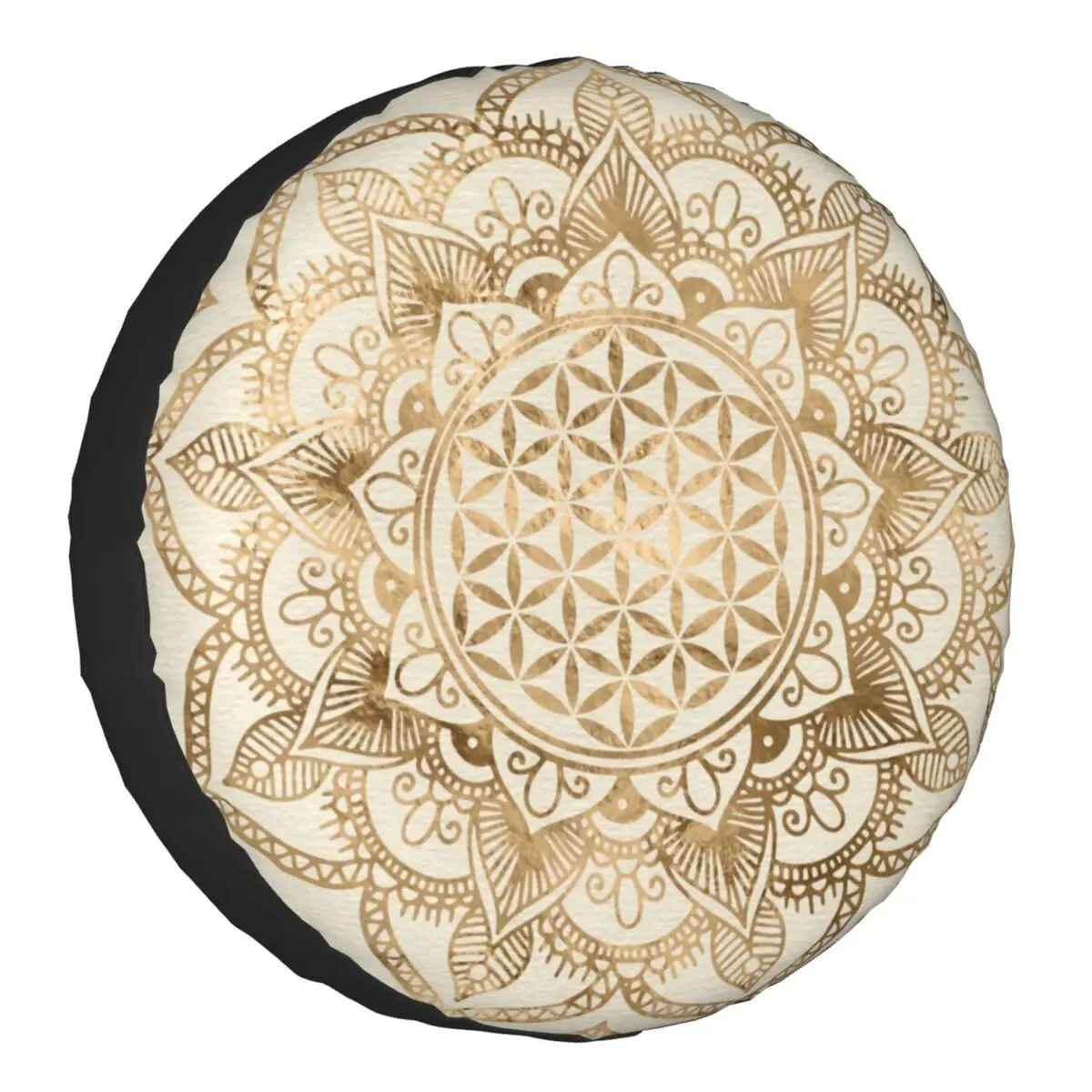 Mandala Flower Of Life In Lotus Spare Tire Cover for Jeep Sacred Geometry SUV  Wheel Protectors Accessories 14