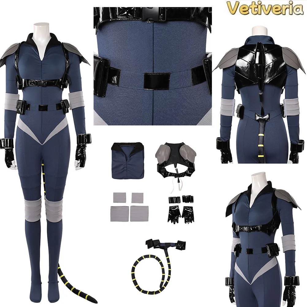 Disfraz de Selina Kyle, mono, chaleco, cinturón, muñequera, guantes, ropa, traje de fantasía para fiesta de Carnaval y Halloween, traje para mujer