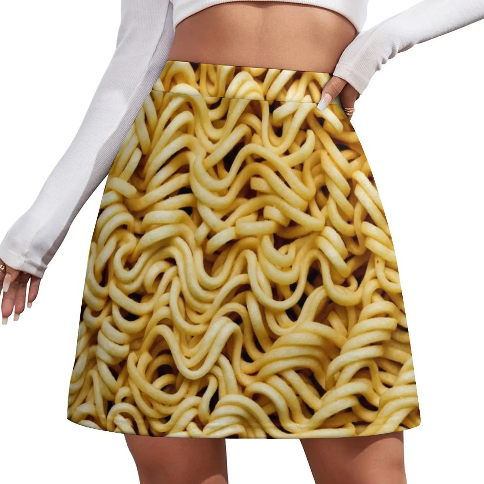 Ramen Mania - All Over Instant Noodle Mini Skirt luxury clothes women Women skirt Women's dress