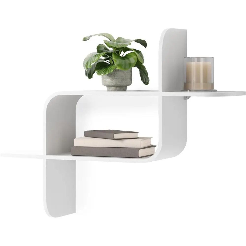 

White Contemporary Wall Shelf