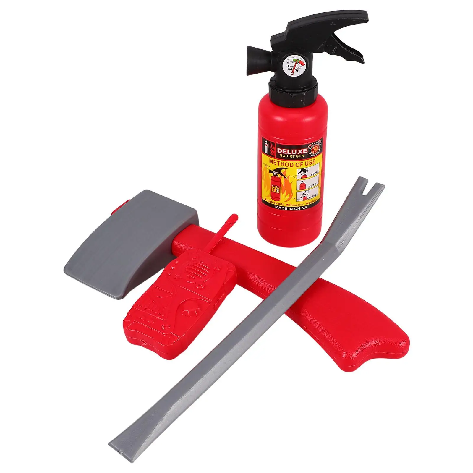 Firefighting Props Kids Role Premium Plastic Extinguisher Axe Pretend Play Fireman Costume Accessories Water Shooters