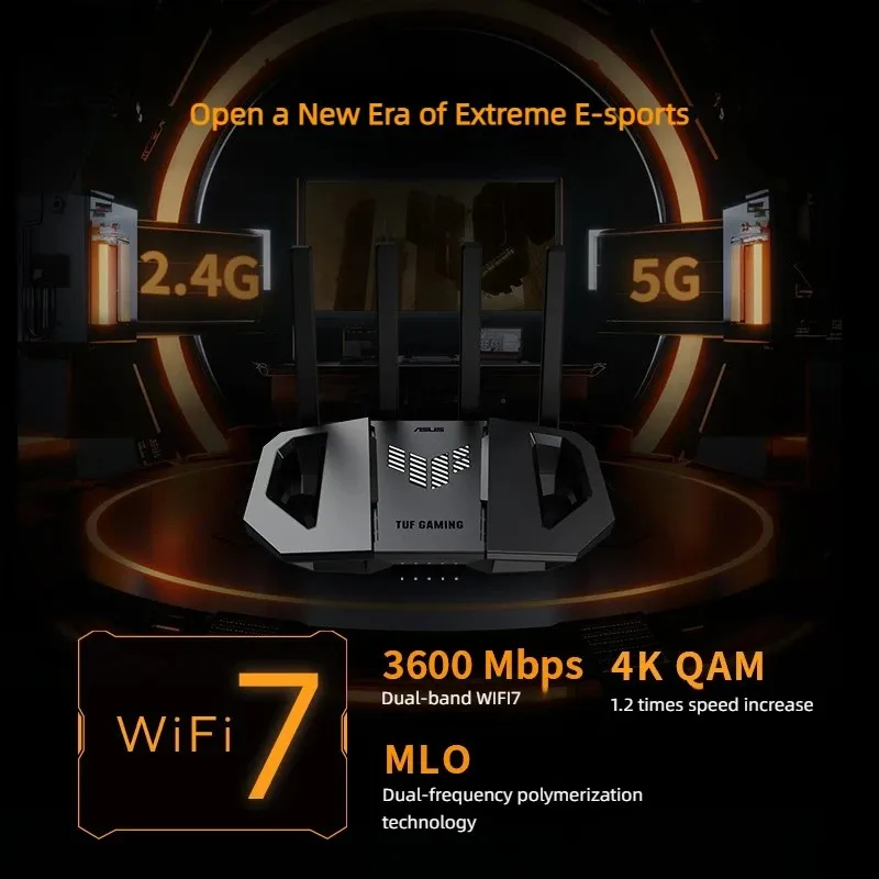 

TUF GAMING WiFi7 BE3600 Gaming Router Mobile Game Mode E-sports Port BE3600 Home WiFi Random Group Routing