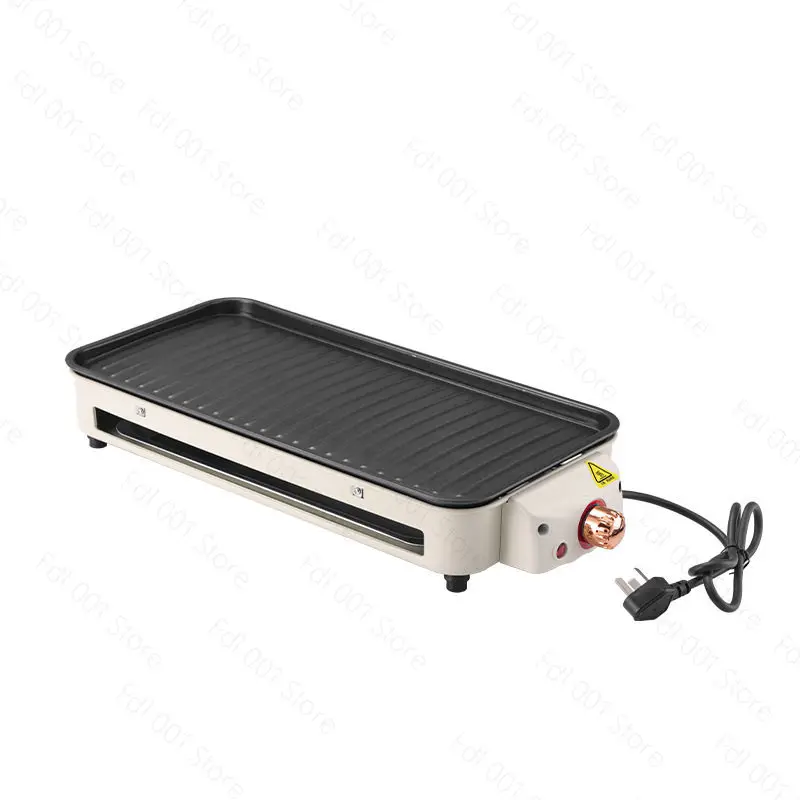 Electric Grill Smokeless BBQ Double Layer Non Stick Griddle Multi-functional Electric Barbecue Roaster for Home Kitchen Cooking