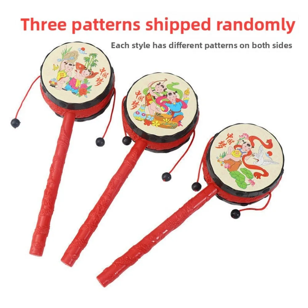 Baby Teething Rattle Toy Handheld Drum for Newborn Infant Educational Developmental Use Safe Material for Gifting and Play