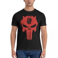 Cool T Shirts for Men 100% Cotton Humor T-Shirts Crewneck Marvel Daredevil Tee Shirt Short Sleeve Tops Gift Idea